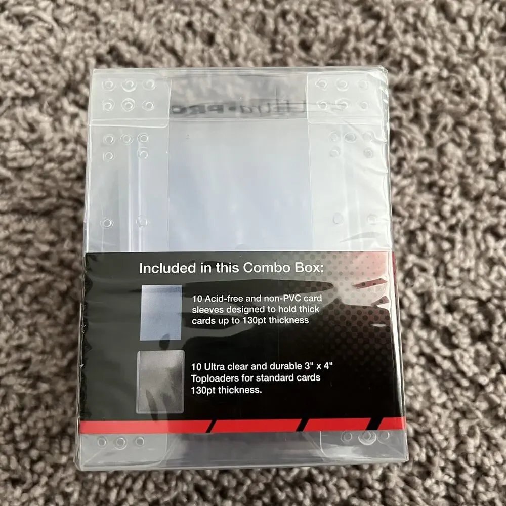 Ultra PRO Toploader Combo w/Clear Box, 10 130pt Toploaders 10 Sleeves LOT OF 2